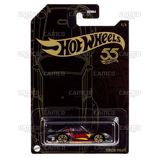 Porsche 993 GT2 #4 - 2023 Hot Wheels Pearl and Chrome 1:64 Diecast Basic C Case Assortment HDH54-956C by Mattel.