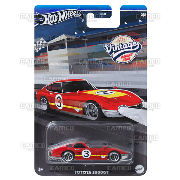 Toyota 2000GT 2/5 red - HRV07 - 2024 Hot Wheels Vintage Racing Club Case B Assortment 1:64 Diecast HRT81-956B by Mattel.