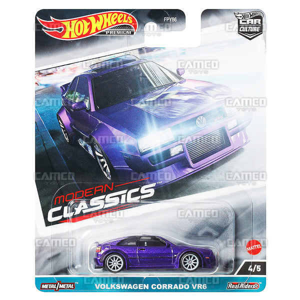 Volkswagen Corrado VR6 4/5 purple - 2023 Hot Wheels Car Culture MODERN CLASSICS Case E Premium 1:64 Assortment Metal/Metal with Real Riders FPY86-959E by Mattel.