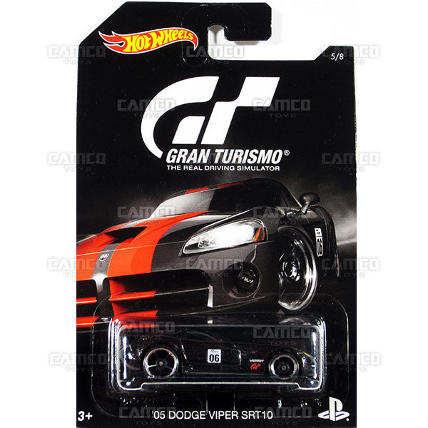 05 DODGE VIPER SRT10 #5 black - Gran Turismo - 2016 Hot Wheels Basic Mainline 1:64 diecast Case Assortment DJL12-999A by Mattel.