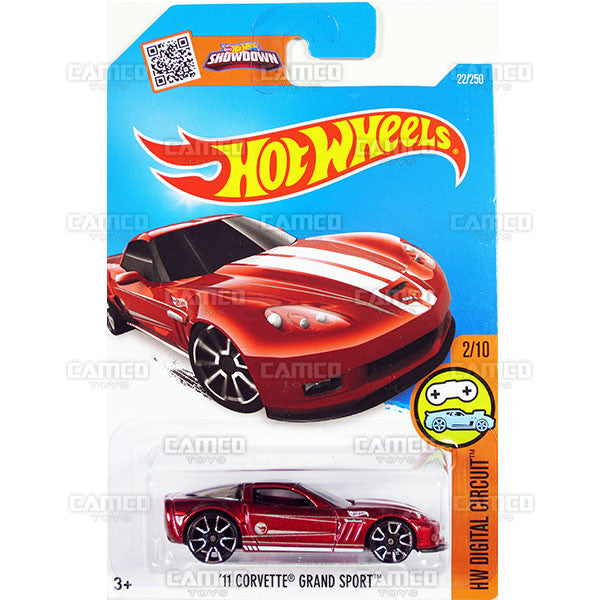 11 Corvette Grand Sport #22 Treasure Hunt (HW Digital Circuit) - from 2016 Hot Wheels Basic Case Worldwide Assortment C4982 by Mattel.