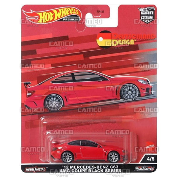 12 Mercedes-Benz C63 AMG Coupe Black Series - 2022 Hot Wheels Car Culture DEUTSCHLAND DESIGN Case K Assortment FPY86-957K by Mattel