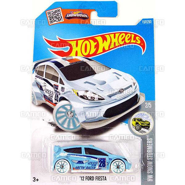 12 Ford Fiesta #157 Blue - 2016 Hot Wheels Basic Mainline H Case WorldWide Assortment C4982