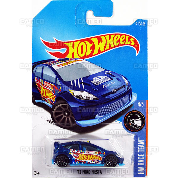 12 Ford Fiesta #210 blue (HW Race Team) - 2017 Hot Wheels basic mainline J case Worldwide assortment C4982 by Mattel