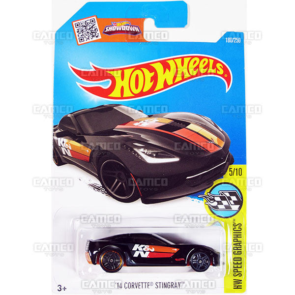 14 Corvette Stingray #180 K&N - 2016 Hot Wheels Basic Mainline D Case WorldWide Assortment C4982