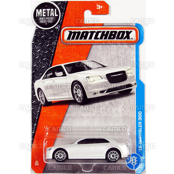 15 Chrysler 300 #22 white - from 2017 Matchbox Basic J Case Assortment 30782 by Mattel.