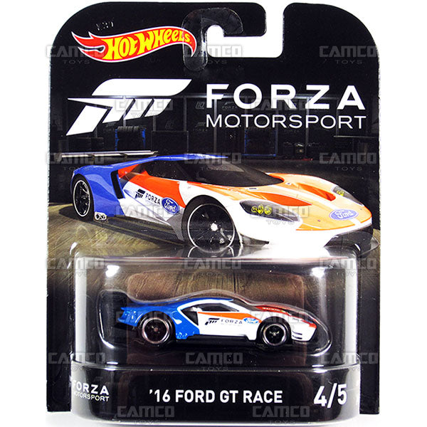 16 Ford GT Race (Forza Motorsport) - 2017 Hot Wheels Retro Replica Entertainment E Case assortment DMC55-956E by Mattel.