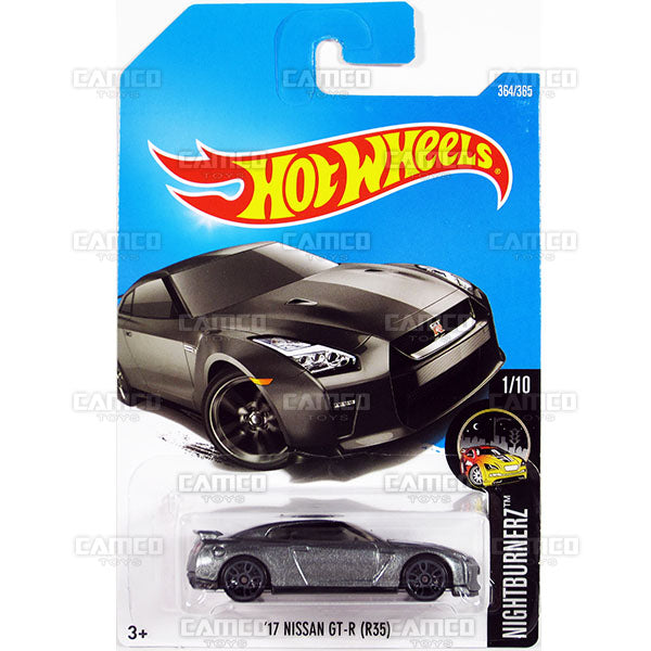 17 Nissan GT-R (R35) #364 grey (Nightburnerz) - 2017 Hot Wheels Basic Mainline Q Case assortment C4982  by Mattel.