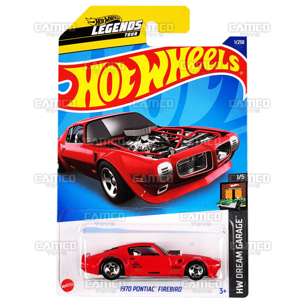 1970 Pontiac Firebird #1 red - Legends Tour - HW Dream Garage - 2022 Hot Wheels Basic Mainline 1:64 Case Assortment C4982 by Mattel.