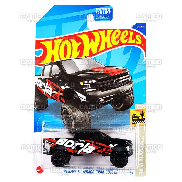 19 Chevy Silverado Trail Boss LT #53 black Borla Baja Blazers - 2022 Hot Wheels Basic Mainline Assortment L2593 by Mattel