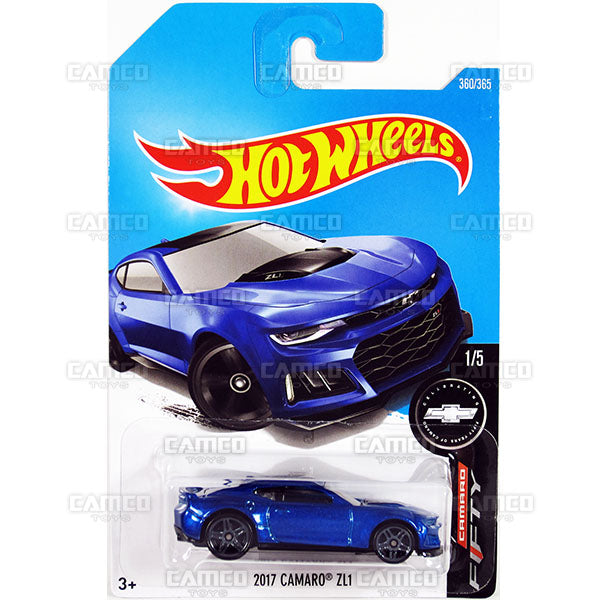 2017 Camaro ZL1 #360 blue (Camaro Fifty) - 2017 Hot Wheels Basic Mainline Q Case assortment C4982  by Mattel.