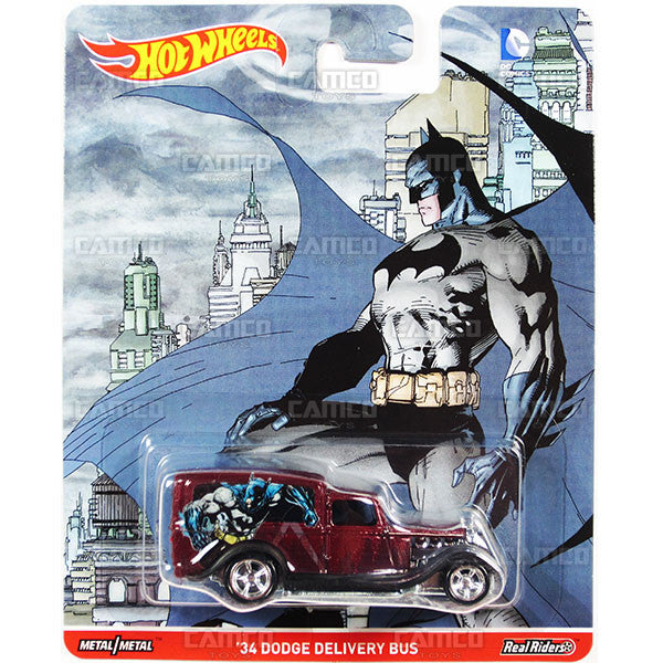 34 DODGE DELIVERY BUS - from 2016 Hot Wheels Pop Culture D Case (DC COMICS BvS) Assortment DLB45-956D by Mattel.