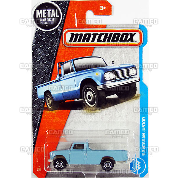 62 NISSAN JUNIOR #7 blue - 2017 Matchbox Basic L Case Assortment 30782 by Mattel.