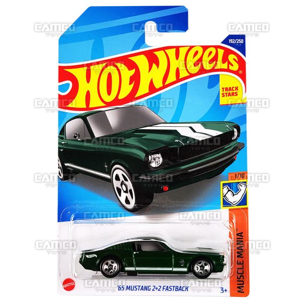 65 Mustang 2+2 Fastback #192 green - Muscle Mania - 2022 Hot Wheels Basic Mainline 1:64 Case Assortment C4982 by Mattel