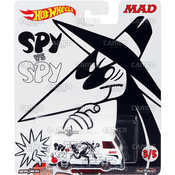66 Dodge A100 Spy vs Spy (white) - 2017 Hot Wheels Pop Culture MAD MAGAZINE K Case Assortment DLB45-956K by Mattel.