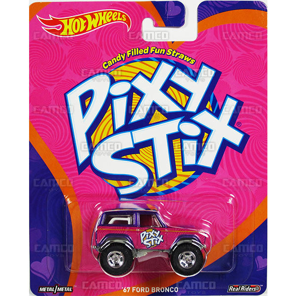 67 Ford Bronco (Pixy Stix) - from 2017 Hot Wheels Pop Culture G Case (NESTLE/WONKA) Assortment DLB45-956G by Mattel.