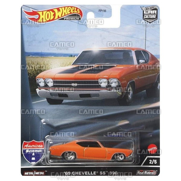 69 Chevelle SS 396 - 2022 Hot Wheels Car Culture AMERICAN SCENE Case J Assortment FPY86-957J by Mattel