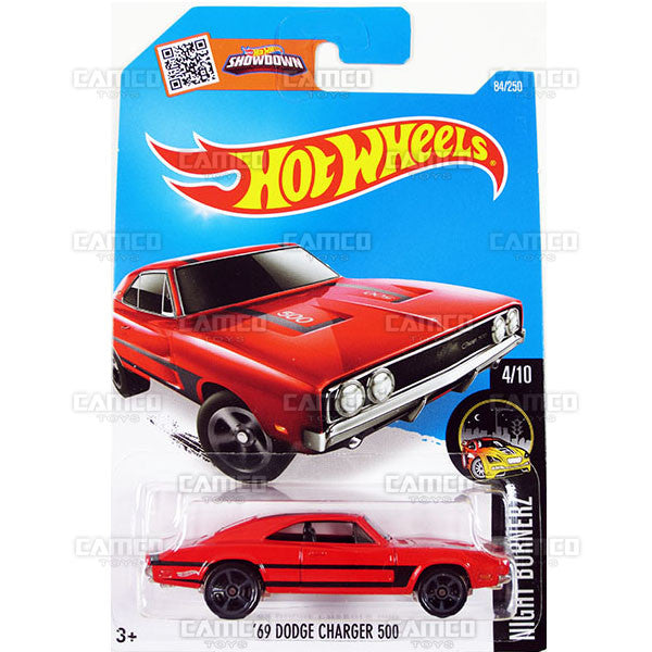 69 Dodge Charger 500 #84 Red - 2016 Hot Wheels Basic Mainline H Case WorldWide Assortment C4982