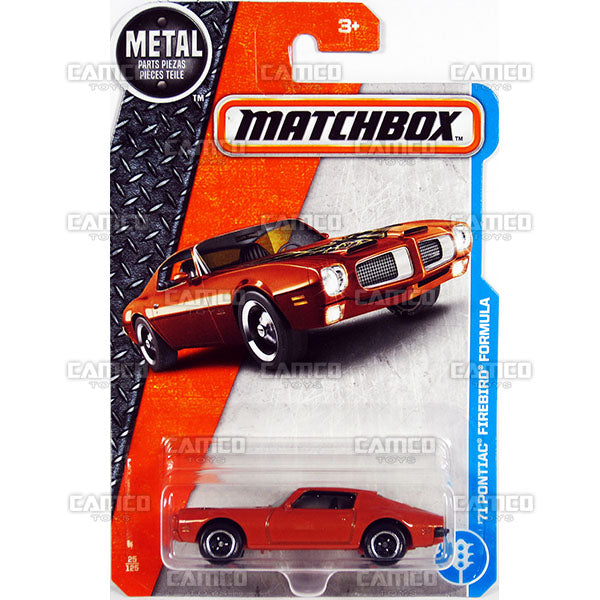 71 PONTIAC FIREBIRD FORMULA #25 - 2017 Matchbox Basic L Case Assortment 30782 by Mattel.