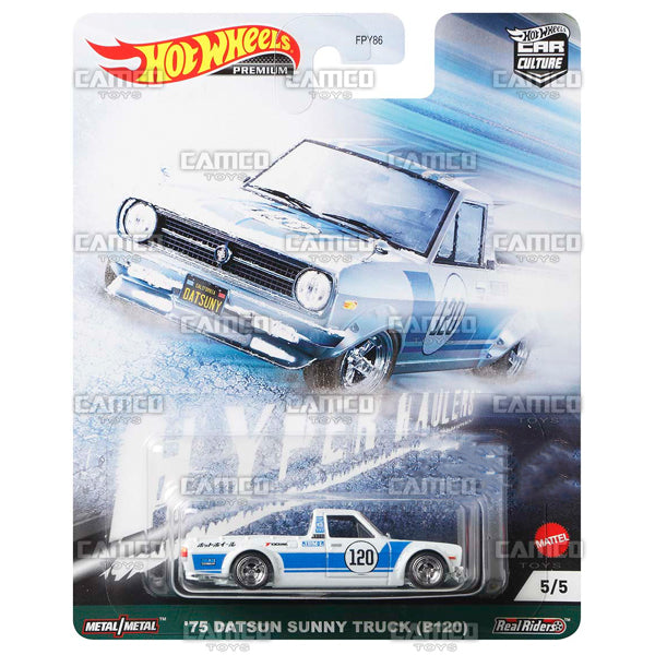 75 Datsun Sunny Truck (B120) - 2021 Hot Wheels Car Culture HYPER HAULERS Case F Assortment FPY86-957F by Mattel