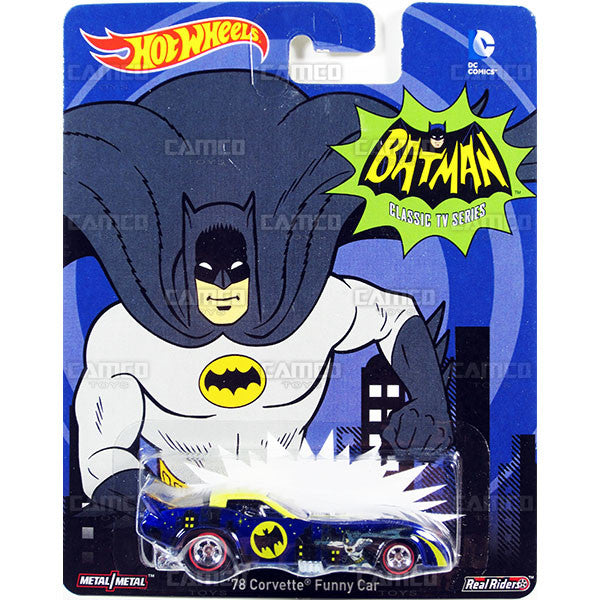 78 CORVETTE FUNNY CAR (Batman) - 2015 Hot Wheels Pop Culture C Case (BATMAN CLASSIV TV SERIES) Assortment CFP34-956C by Mattel.