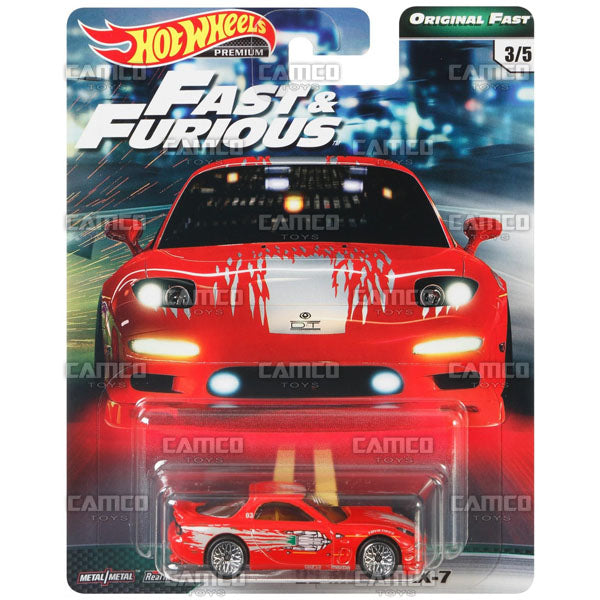 95 Mazda RX-7 (Original Fast) - 2019 Hot Wheels Premium Fast &amp; Furious B Case Assortment GBW75-956B by Mattel.