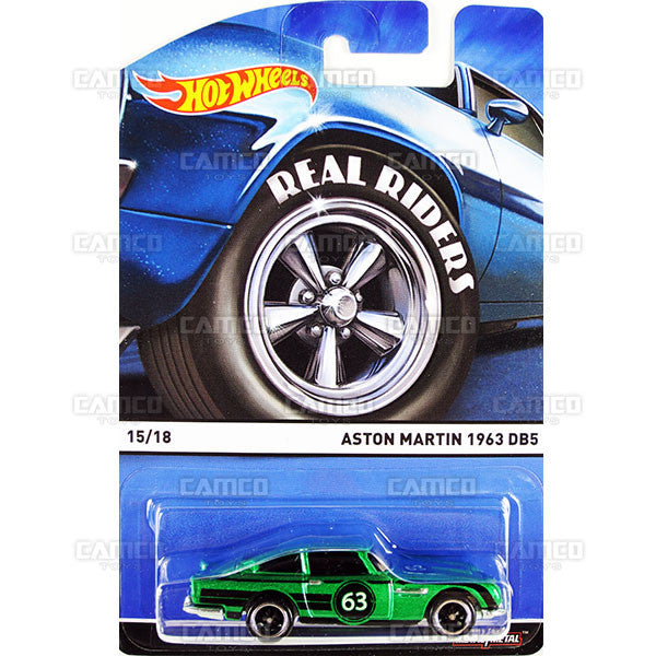 Aston Martin 1963 DB5 - 2015 Hot Wheels Heritage E Case (Real Riders) Assortment BDP91-956E by Mattel.