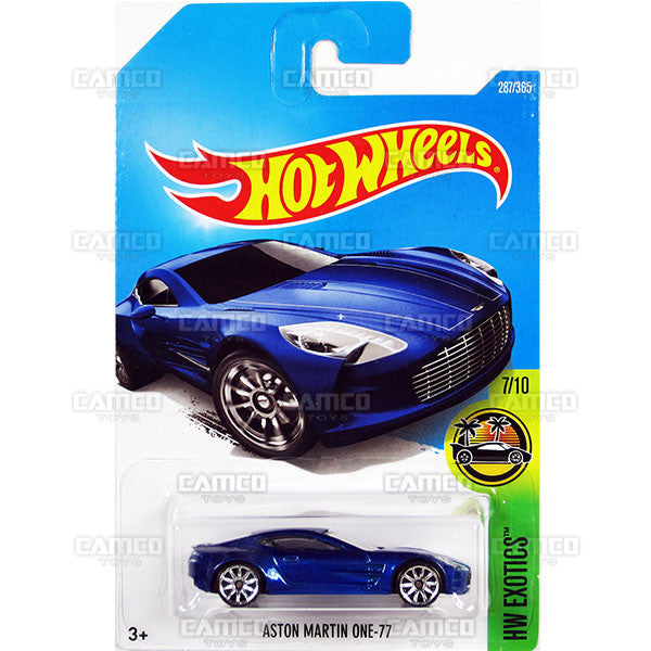 Aston Martin One-77 #287 blue (HW Exotics) - 2017 Hot Wheels Basic Mainline M Case - C4982