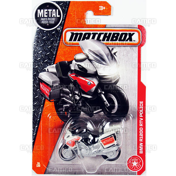 BMW R1200 RTV Police #78 white - from 2017 Matchbox Basic J Case Assortment 30782 by Mattel.