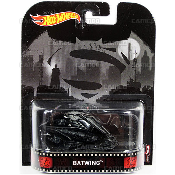 Batwing black - Batman VS Superman BVS - 2017 Hot Wheels Retro Entertainment A Case 1:64 Die-cast Case Assortment DMC55-956A by Mattel.
