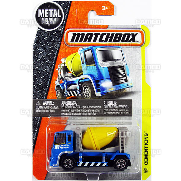 Cement King #38 blue - from 2017 Matchbox Basic A Case Assortment 30782 by Mattel.