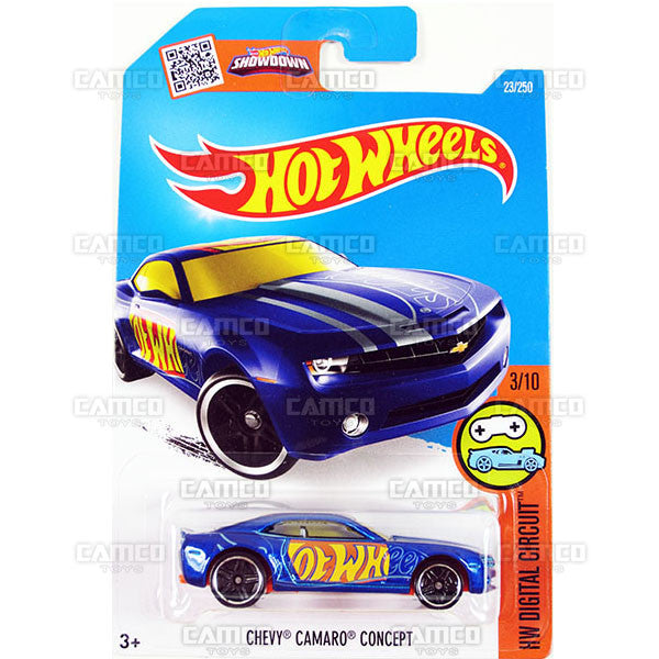 Chevy Camaro Concept #23 Blue - 2016 Hot Wheels Basic Mainline H Case WorldWide Assortment C4982
