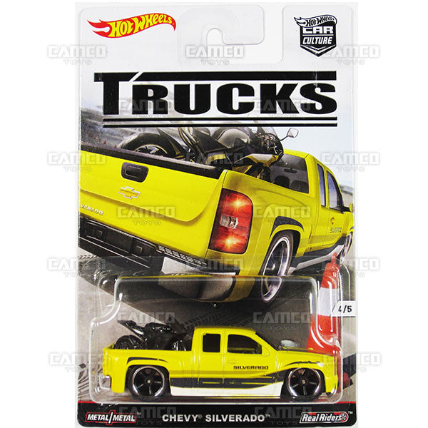 CHEVY SILVERADO (yellow) - from 2016 Hot Wheels Car Culture C Case (TRUCKS) Assortment DJF77-956C by Mattel.