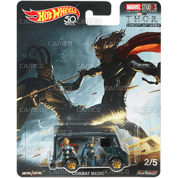 Combat Medic Thor Loki - 2018 Hot Wheels Pop Culture R Case MARVEL STUDIOS Assortment DLB45-956R by Mattel.