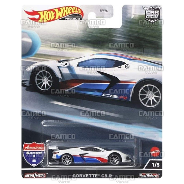 Corvette C8.R - 2022 Hot Wheels Car Culture AMERICAN SCENE Case J Assortment FPY86-957J by Mattel