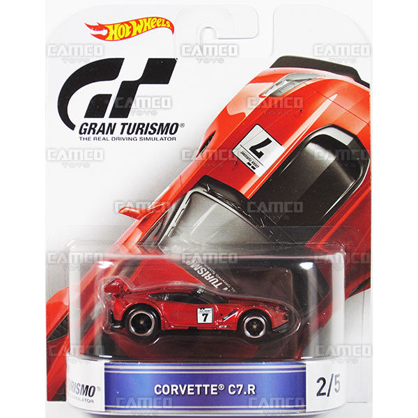 CORVETTE C7.R red (DJF44) Gran Turismo - 2016 Hot Wheels Retro Entertainment C Case 1:64 Die-cast Assortment DMC55-959C by Mattel