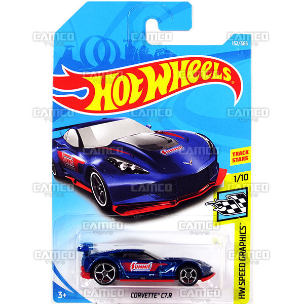 Corvette C7 R #152 blue - 2018 Hot Wheels Basic G Case Assortment C4982