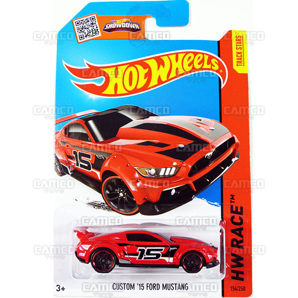Custom 15 Ford Mustang #154 red (HW Race) - 2015 Hot Wheels Basic Mainline C4982