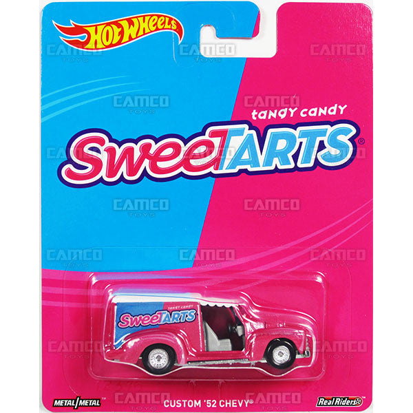 Custom 52 Chevy (DWH17) Sweetarts - 2017 Hot Wheels Pop Culture G Case (NESTLE/WONKA) HW 1:64 Die-cast Assortment DLB45-956G by Mattel.