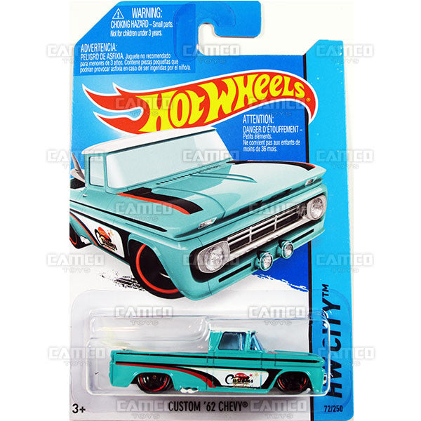 Custom 62 Chevy #72 teal (HW City) - 2015 Hot Wheels Basic Mainline C4982