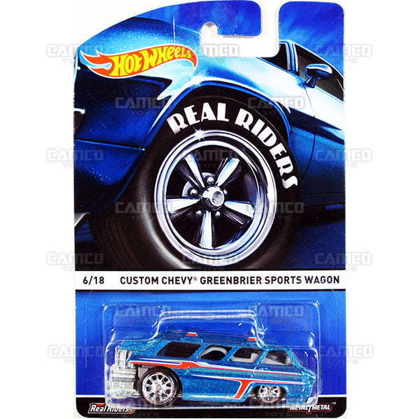 Custom Chevy Greenbrier Sports Wagon - 2015 Hot Wheels Heritage A Case (Real Riders) Assortment BDP91-956A by Mattel.