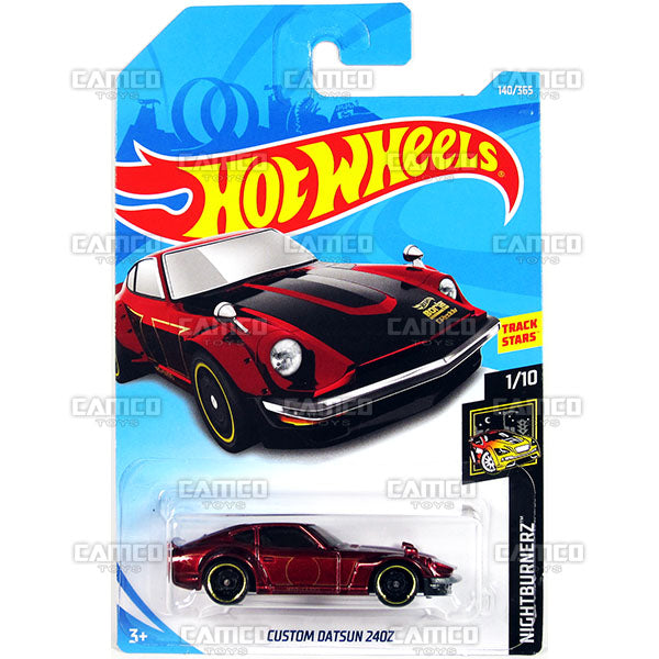 Custom Datsun 240z #140 red - 2018 Hot Wheels Basic Mainline F Case Assortment C4982 by Mattel.