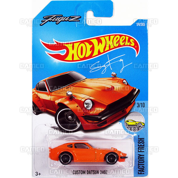 Custom Datsun 240z #174 orange FUGU Z (Factory Fresh) - 2017 Hot Wheels basic mainline H case Worldwide assortment C4982 by Mattel
