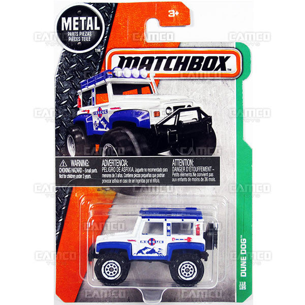 Dune Dog #112 white - from 2017 Matchbox Basic B Case Assortment 30782 by Mattel.