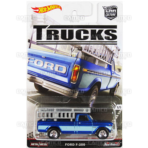 Ford F-250 (blue) - from 2016 Hot Wheels Car Culture C Case (TRUCKS) Assortment DJF77-956C by Mattel.