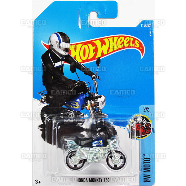 Honda Monkey Z50 #115 blue (HW Moto) - from 2017 Hot Wheels basic mainline E case Worldwide assortment C4982 by Mattel.