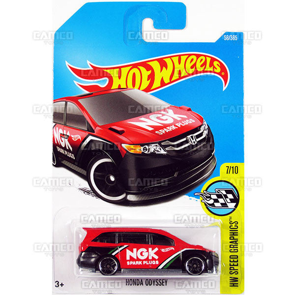 Honda Odyssey #58 red NGK (HW Speed Graphics) - from 2017 Hot Wheels basic mainline C case Worldwide assortment C4982 by Mattel.