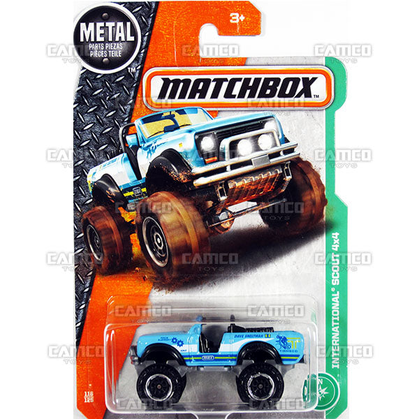 INTERNATIONAL SCOUT 4x4 #116 blue - 2017 Matchbox Basic L Case Assortment 30782 by Mattel.