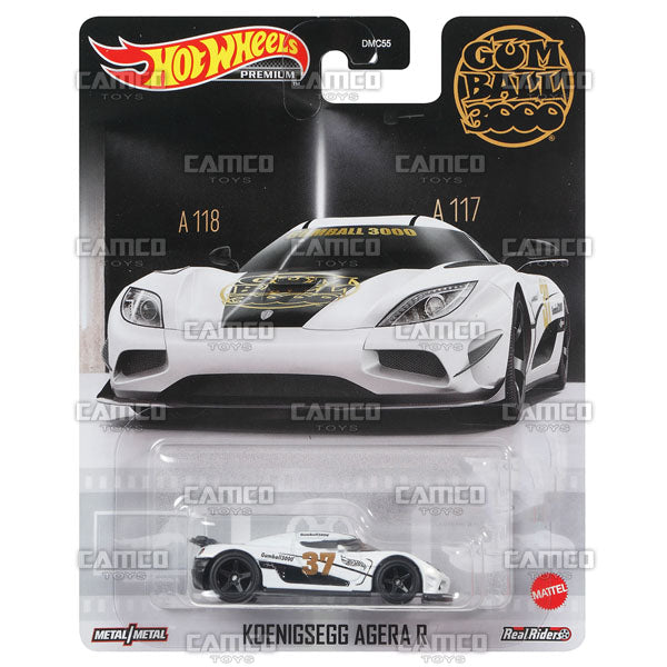 Koenigsegg Agera R (Gum Ball 3000) - 2021 Hot Wheels Retro Replica Entertainment Case B Assortment DMC55-957B by Mattel
