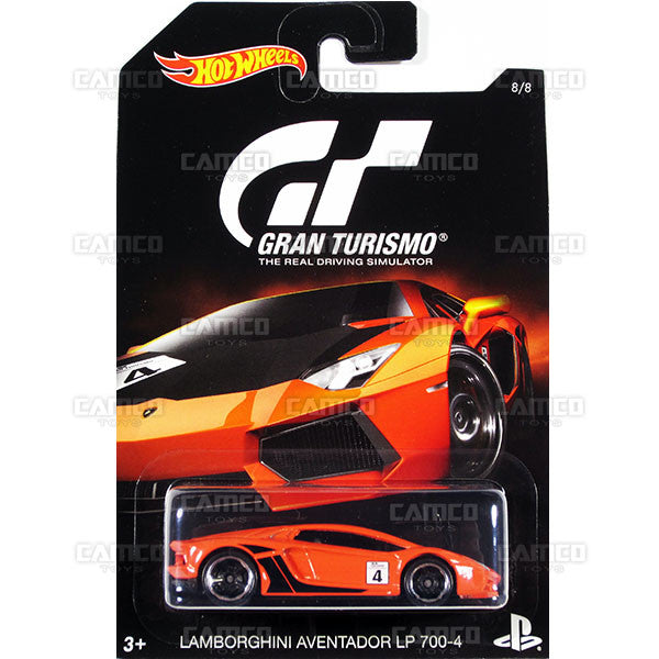 Lamborghini Aventador LP 700-4 (DJL20) orange - 2016 Hot Wheels Basic Mainline GRAN TURISMO 1:64 Case Assortment DJL12-999A by Mattel.